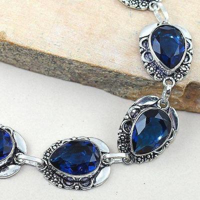 Tpz 305b bracelet topaze iolite bleue bijou argent 925 vente achat 1