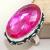 Tpz 326a bague t56 chevaliere topaze rose bijoux renaissance medievale argent 925 vente achat