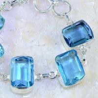 Tpz 361b bracelet topaze quartz bleue tanzanite bijou argent 925 vente achat