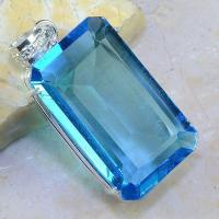 Tpz 362a pendentif pierre topaze bleu suisse gemme lithotherapie bijou argent 925 vente achat