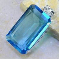 Tpz 362b pendentif pierre topaze bleu suisse gemme lithotherapie bijou argent 925 vente achat
