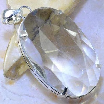 Tpz 382c pendentif pierre topaze blanche cristal gemme lithotherapie bijou argent 925 vente achat