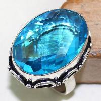 Tpz 385a bague t59 medievale chevaliere topaze bleue suisse bijoux argent 925 vente achat