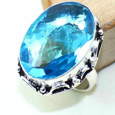 Tpz 386a bague t58 medievale chevaliere topaze bleue suisse bijoux argent 925 vente achat