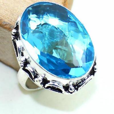 Tpz 386a bague t58 medievale chevaliere topaze bleue suisse bijoux argent 925 vente achat