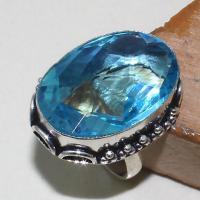 Tpz 388a bague t58 medievale chevaliere topaze bleue suisse bijoux argent 925 vente achat