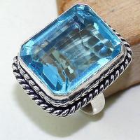 Tpz 390a bague t61 medievale chevaliere topaze bleue suisse bijoux argent 925 vente achat