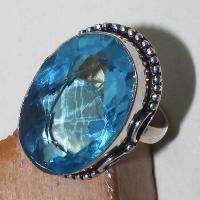 Tpz 391c bague t60 chevaliere medievale topaze bleue suisse bijoux argent 925 vente achat