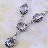 Tpz 413b collier sautoir parure topaze rose pink bijou argent 925 vente achat