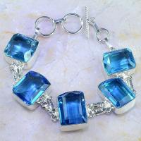 Tpz 414a bracelet topaze quartz bleue tanzanite bijou argent 925 vente achat
