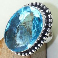 Tpz 418c bague t56 chevaliere medievale topaze bleue suisse bijoux argent 925 vente achat