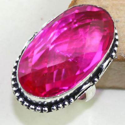 Tpz 421a bague t60 topaze rose pink gemme lithotherapie bijou argent 925 vente achat