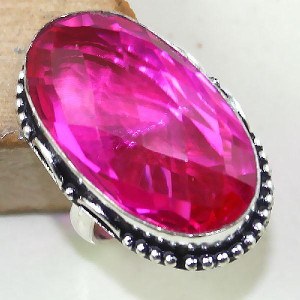 Tpz 421b bague t60 topaze rose pink gemme lithotherapie bijou argent 925 vente achat