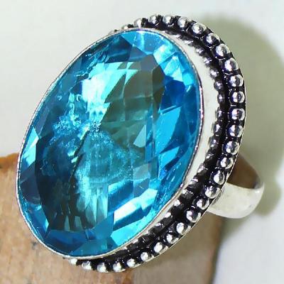 Tpz 422a bague t59 chevaliere medievale topaze bleue suisse bijoux argent 925 vente achat