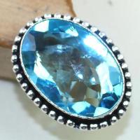 Tpz 423b bague t58 chevaliere medievale topaze bleue suisse bijoux argent 925 vente achat