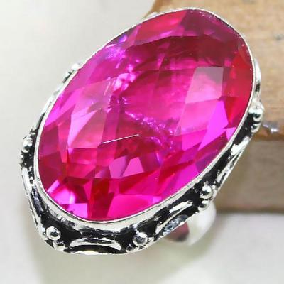 Tpz 424a bague t57 topaze rose pink gemme lithotherapie bijou argent 925 vente achat