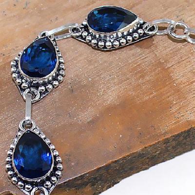 Tpz 427c bracelet medieval topaze bleue iolite bijoux argent 925 vente achat