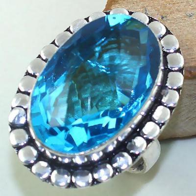 Tpz 428a bague t58 chevaliere medievale topaze bleue suisse bijoux argent 925 vente achat