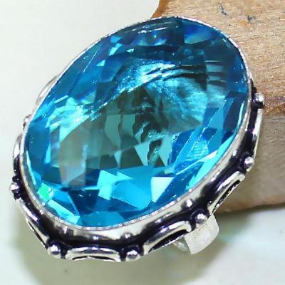 Tpz 433a bague t57 chevaliere medievale topaze bleue suisse bijoux argent 925 vente achat