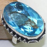 Tpz 435b bague t60 chevaliere medievale topaze bleue suisse bijoux argent 925 vente achat