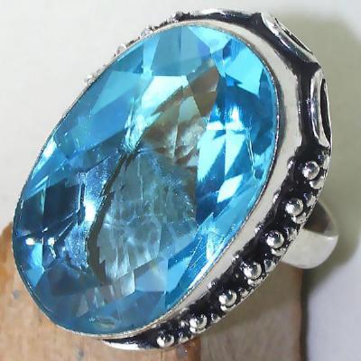 Tpz 435c bague t60 chevaliere medievale topaze bleue suisse bijoux argent 925 vente achat