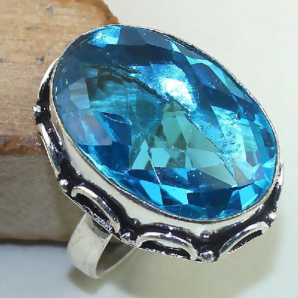 Tpz 438b bague t59 chevaliere medievale topaze bleue suisse bijoux argent 925 vente achat
