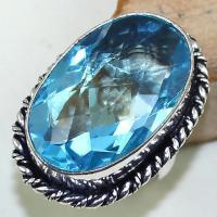 Tpz 439a bague t55 chevaliere medievale topaze bleue suisse bijoux argent 925 vente achat