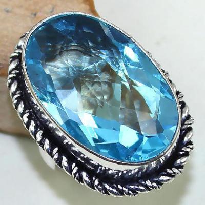 Tpz 439a bague t55 chevaliere medievale topaze bleue suisse bijoux argent 925 vente achat 1