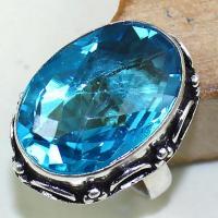 Tpz 440a bague t56 chevaliere medievale topaze bleue suisse bijoux argent 925 vente achat