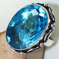 Tpz 440c bague t56 chevaliere medievale topaze bleue suisse bijoux argent 925 vente achat