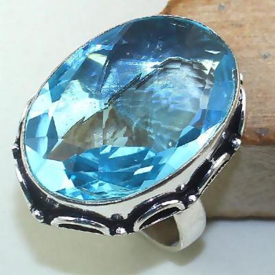 Tpz 441a bague t60 chevaliere medievale topaze bleue suisse bijoux argent 925 vente achat