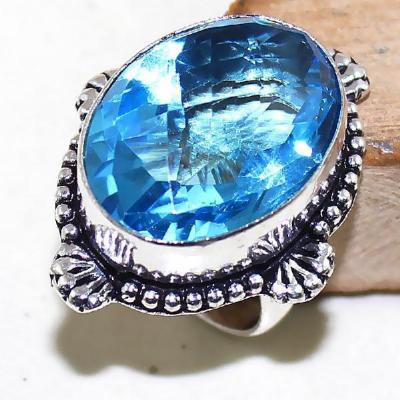 Tpz 478a bague t55 chevaliere medievale topaze bleue suisse bijoux argent 925 vente achat