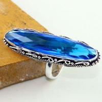 Tpz 508b bague t66 chevaliere medievale topaze bleue suisse bijoux argent 925 vente achat