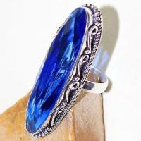 Tpz 509c bague t55 chevaliere medievale topaze bleue suisse bijoux argent 925 vente achat