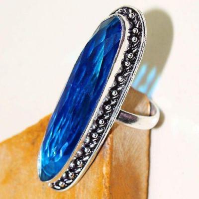 Tpz 511c bague t64 chevaliere medievale topaze bleue suisse bijoux argent 925 vente achat