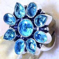 Tpz 537c bague t57 chevaliere medievale topaze bleue suisse bijoux argent 925 vente achat