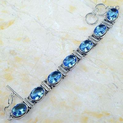 Tpz 538b bracelet topaze bleue suisse bijoux argent 925 vente achat