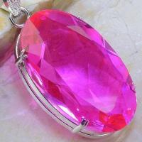 Tpz 593c pendentif pendant topaze rose 32x52mm bijoux argent 925 vente achat