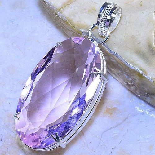 Tpz 601b pendentif pendant topaze rose 26x40mm bijoux argent 925 vente achat