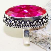 Tpz 624a bague t57 chevaliere topaze 14gr pink rose 16x26mm medievale argent 925 vente achat
