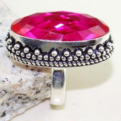 Tpz 624b bague t57 chevaliere topaze 14gr pink rose 16x26mm medievale argent 925 vente achat