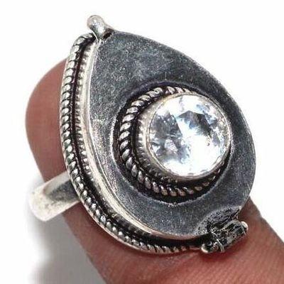 Tpz 708a bague poison 8gr t57 topaze ethnique punk gothique steampunk argent 925