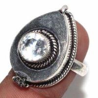 Tpz 708d bague poison 8gr t57 topaze ethnique punk gothique steampunk argent 925