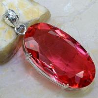 Tpz 782a pendentif pierre topaze rouge gemme lithotherapie bijou argent 925 vente achat