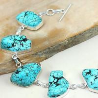 Tqa 002c bracelet turquoise bleue achat vente bijou pierre naturelle argent 925