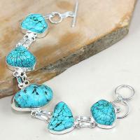Tqa 004a bracelet turquoise bleue achat vente bijou pierre naturelle argent 925