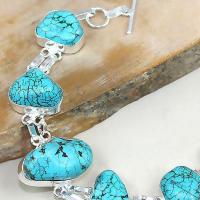 Tqa 004c bracelet turquoise bleue achat vente bijou pierre naturelle argent 925