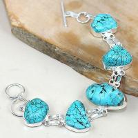 Tqa 004d bracelet turquoise bleue achat vente bijou pierre naturelle argent 925