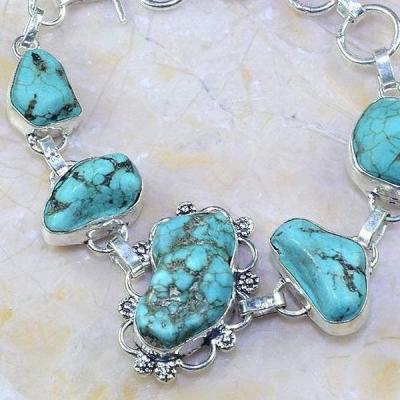 Tqa 005c bracelet turquoise bleue achat vente bijou pierre naturelle argent 926
