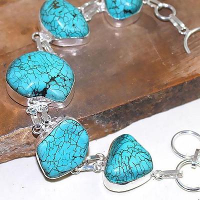 Tqa 023a bracelet turquoise bleue achat vente bijou pierre naturelle argent 925